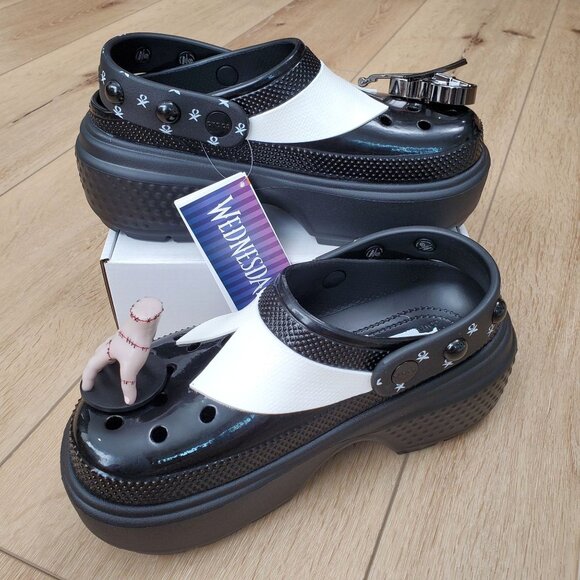Crocs Wednesday Stomp Clog X Platform Addams Family Movie New Multiple Sizes - Picture 2 of 16
